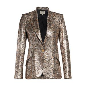 L'AGENCE Chamberlain Sequin Snake Print Blazer